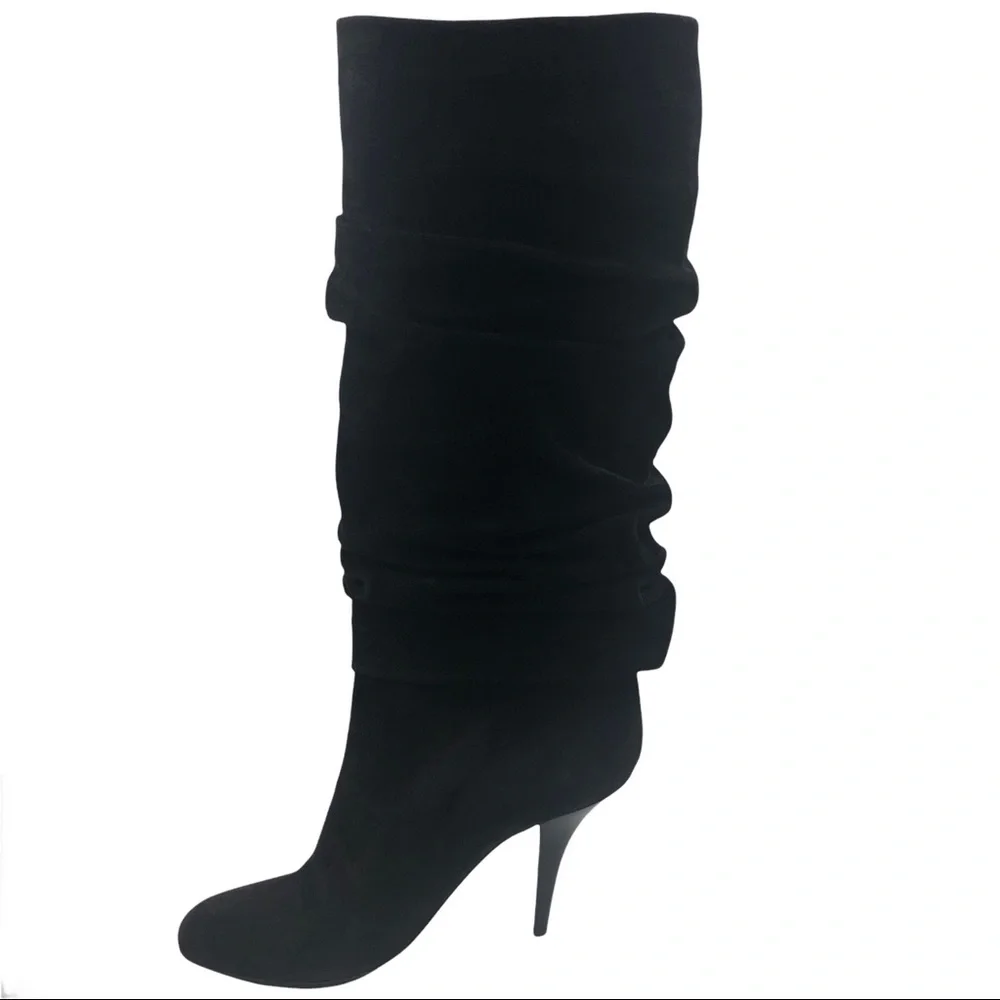 Dior Suede Tall Boots Black Leather US 39 - Picture 2 of 16